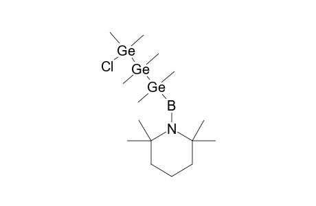 (3-CHLORO-1,1,2,2,3,3-HEXAMETHYLTRIGERMYL)-(2,2,6,6-TETRAMETHYLPIPERIDINO)-BORANE