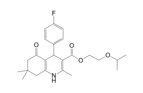 2-isopropoxyethyl 4-(4-fluorophenyl)-2,7,7-trimethyl-5-oxo-1,4,6,8-tetrahydroquinoline-3-carboxylate