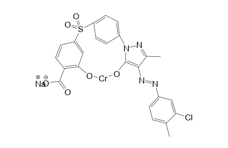 3-Chloro-p-toluidine->5-[2-(3-methyl-5-oxo-2-pyrazolin-1-yl)-4-sulfophenylsulfonyl]-salicylic acid/Cr complex