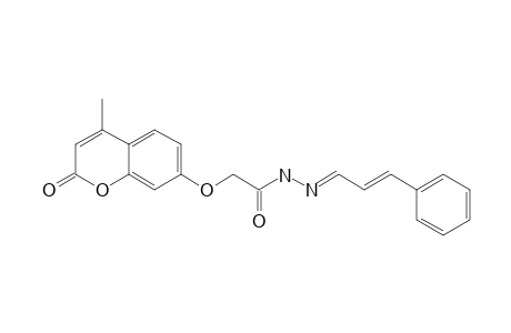 (E)-2-(4-METHYL-2-OXO-2H-CHROMEN-7-YLOXY)-N'-[(E)-3-PHENYLALLYLIDENE]-ACETOHYDRAZIDE