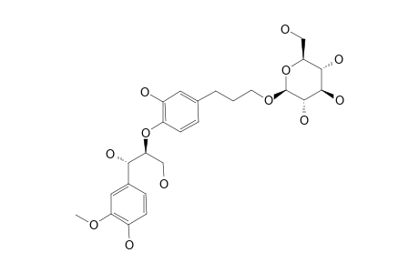 (-)-(7-R,8-S)-4,7,9,3',9'-(-)-(7-S,8-R,7'-E)-4,7,9,3',9'-3-METHOXY-8-4'-OXYNEOLIGNAN-9'-O-BETA-D-GLUCOPYRANOSIDE