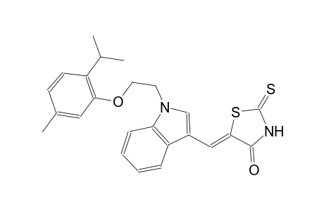 (5Z)-5-({1-[2-(2-isopropyl-5-methylphenoxy)ethyl]-1H-indol-3-yl}methylene)-2-thioxo-1,3-thiazolidin-4-one