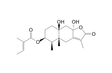 (4aR,5R,6S,8aS,9aR)-2,4,4a,5,6,7,8,8a,9,9a-Decahydro-8a,9a-dihydroxy-3,4a,5-trimethyl-2-oxonaphtho[2,3-b]furan-6-yl (2E)-2-Methylbut-2-enoate