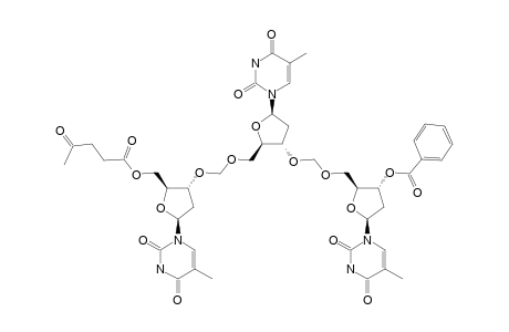 5-O-[5'-O-(5''-O-LEVULINOYL-3''-THYMIDYL)-METHYL-3'-O-THYMIDYL]-METHYL-3-O-BENZOYL-THYMIDINE