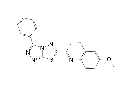 quinoline, 6-methoxy-2-(3-phenyl[1,2,4]triazolo[3,4-b][1,3,4]thiadiazol-6-yl)-