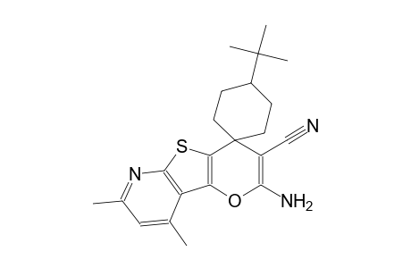 2'-amino-4-(tert-butyl)-7',9'-dimethylspiro[cyclohexane-1,4'-pyrano[2',3':4,5]thieno[2,3-b]pyridine]-3'-carbonitrile