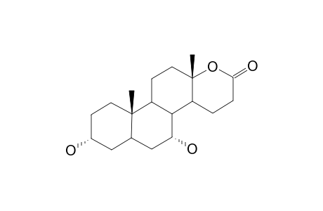 3-ALPHA,7-ALPHA-DIHYDROXY-17A-OXA-D-HOMO-5-ALPHA-ANDROSTAN-17-ONE