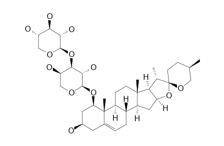 ANGUDRACANOSIDE_F;(25-S)-RUSCOGENIN-1-O-BETA-D-XYLOPYRANOSYL-(1->3)-ALPHA-L-ARABINOPYRANOSIDE