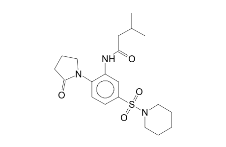 3-Methyl-N-[2-(2-oxo-1-pyrrolidinyl)-5-(1-piperidinylsulfonyl)phenyl]butanamide