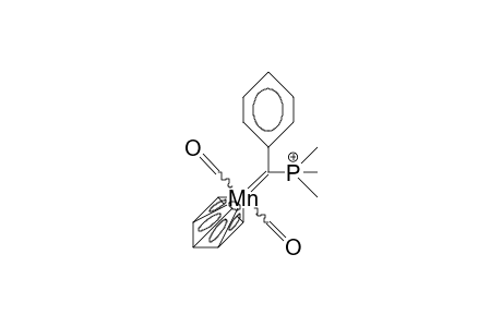 Dicarbonyl-(.eta.-cyclopentadienyl)-(A-trimethylphosphoranylidene-benzyl) manganese cation