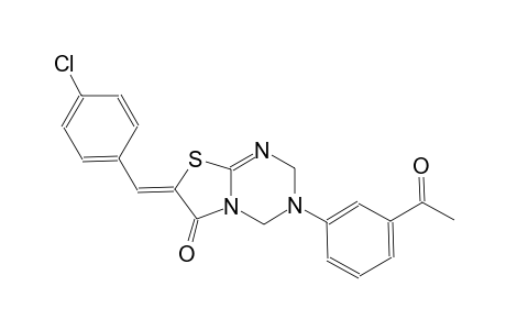 (7Z)-3-(3-acetylphenyl)-7-(4-chlorobenzylidene)-3,4-dihydro-2H-[1,3]thiazolo[3,2-a][1,3,5]triazin-6(7H)-one