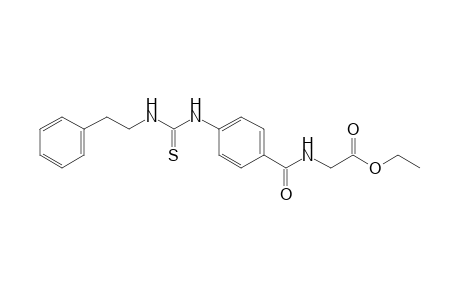 p-(3-phenethyl-2-thioureido)hippuric acid, ethyl ester