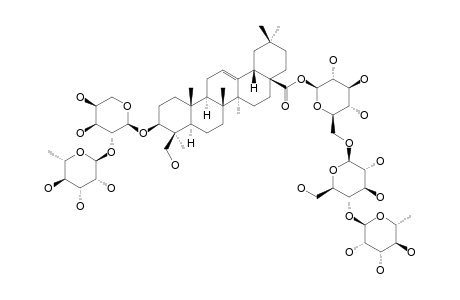 #5;3-O-[ALPHA-L-RHAMNOPYRANOSYL-(1->2)-ALPHA-L-ARABINOPYRANOSYL]-28-O-[ALPHA-L-RHAMNOPYRANOSYL-(1->4)-BETA-D-GLUCOPYRANOSYL-(1->6)-BETA-D-GLUCOPYRANOSIDE]-HEDE