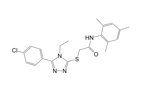 2-{[5-(4-chlorophenyl)-4-ethyl-4H-1,2,4-triazol-3-yl]sulfanyl}-N-mesitylacetamide