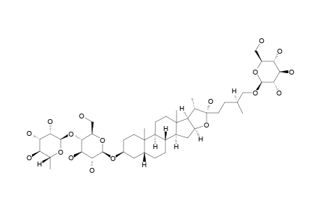 #21;ASPACOCHIOSIDE-A;26-O-BETA-D-GLUCOPYRANOSYL-3-BETA,22-ALPHA,26-TRIHYDROXY-(25S)-5-BETA-FUROSTANE-3-O-ALPHA-L-RHAMNOPYRANOSYL-(1->4)-BETA-D-GLUCOPYRANOSIDE