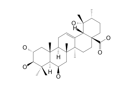 2-ALPHA,3-BETA,6-BETA,19-ALPHA-TETRAHYDROXY-URS-12-EN-28-OIC-ACID