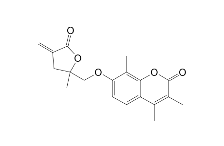 7-[(2,3,4,5-TETRAHYDRO-2-METHYL-4-METHYLENE-5-OXO-2-FURANYL)-METHOXY]-3,4,8-TRIMETHYL-2-H-1-BENZOPYRAN-2-ONE