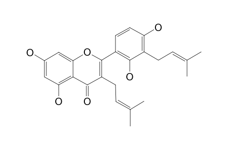 KUWANON-T;3,3'-DI-(GAMMA,GAMMA-DIMETHYLALLYL)-5,7,2',4'-TETRAHYDROXYFLAVONE