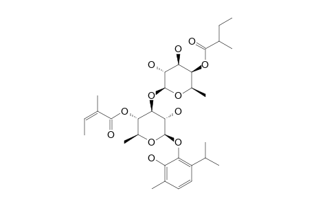 2-HYDROXYTHYMOL-3-O-(4-O-(2-METHYLBUTYRYL)-BETA-D-FUCOPYRANOSYL)-(1->3)-(4-O-ANGELOYL)-BETA-D-QUINOVOPYRANOSIDE