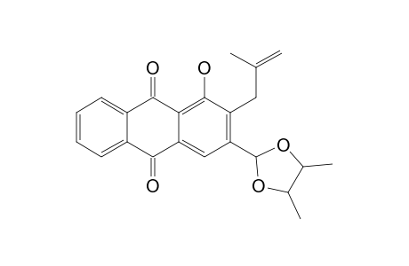 (4'R,5'R)-2-(4',5'-DIMETHYL-1',3'-DIOXOLAN-2'-YL)-4-HYDROXY-3-(2''-METHYLPROP-2''-ENYL)-ANTHRAQUINONE