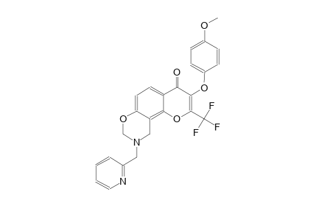 4H,8H-pyrano[2,3-f][1,3]benzoxazin-4-one, 9,10-dihydro-3-(4-methoxyphenoxy)-9-(2-pyridinylmethyl)-2-(trifluoromethyl)-