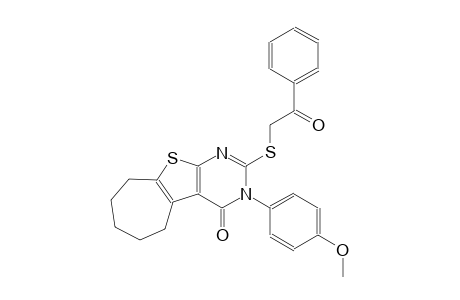 3-(4-methoxyphenyl)-2-[(2-oxo-2-phenylethyl)sulfanyl]-3,5,6,7,8,9-hexahydro-4H-cyclohepta[4,5]thieno[2,3-d]pyrimidin-4-one