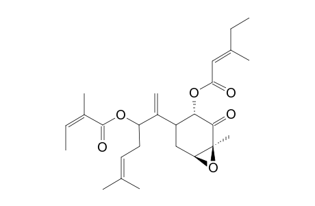 1-ALPHA-(3''-ETHYL-CIS-CROTONOYLOXY)-8-ANGELOYLOXY-3-BETA,4-BETA-EPOXY-BISABOLA-7(14),10-DIENE