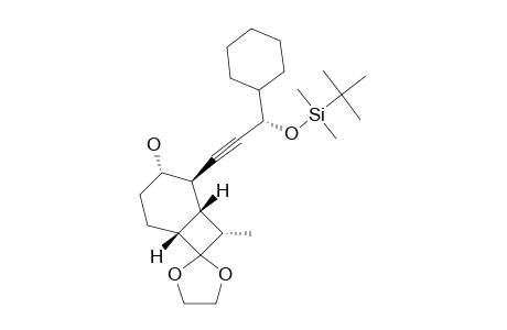 #16;(3'S,1S,2S,3R,6S)-SPIRO-[2-[3'-[(TERT-BUTYLDIMETHYLSILYL)-OXY]-3'-CYClOHEXYLPROP-1'-YNYL]-3-HYDROXY-8-ENDO-METHYLBICYClO-[4.2.0]-OCTANE-7,2''-(1'',3''-DIOXOLA