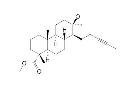 METHYL-13-ALPHA-METHYL-13-BETA-HYDROXY-14-BETA-(3-PENTYNYL)-PODOCARPAN-18-OATE