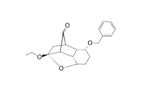 (+/-)-(1S*,3R*,5R*,7R*,8S*,9R*,10R*)-10-BENZYLOXY-3-ETHOXY-2-OXATETRACYCLO-[6.4.0.0(3,7).0(5,9)]-DODECAN-6-ONE