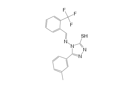 5-(3-methylphenyl)-4-({(E)-[2-(trifluoromethyl)phenyl]methylidene}amino)-4H-1,2,4-triazol-3-yl hydrosulfide