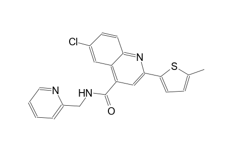 6-chloro-2-(5-methyl-2-thienyl)-N-(2-pyridinylmethyl)-4-quinolinecarboxamide