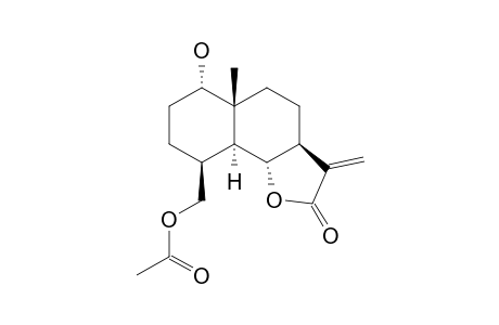 (1S,4S,5S,6S,7S,10R)-1-Hydroxy-15-acetoxyeudesm-11(13)-en-6,12-olide