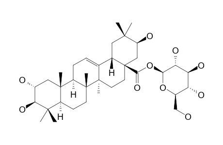 2-ALPHA,3-BETA,21-BETA-TRIHYDROXY-URSOLIC-ACID-28-O-BETA-D-GLUCOPYRANOSIDE