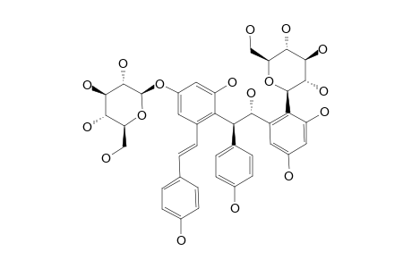 #4;HOPEASIDE-D;1-[(1S,2S)-1-HYDROXY-2-(4-HYDROXY-PHENYL)-2-[1-(BETA-D-GLUCOPYRANOSYLOXY)-3-HYDROXY-5-[(1E)-2-(4-HYDROXY-PHENYL)-ETHENYL]-BENZENE-4-YL]-ETHYL]-2