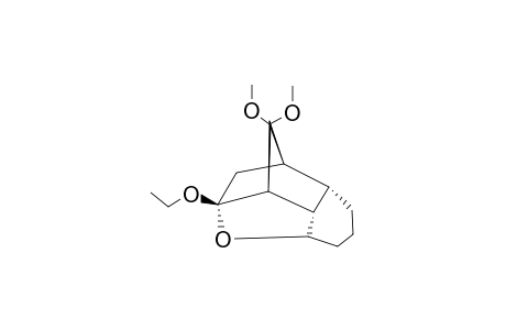 (+/-)-(1S*,3R*,5R*,7R*,8S*,9R*)-3-ETHOXY-2-OXATETRACYCLO-[6.4.0.0(3,7).0(5,9)]-DODECAN-6-ONE-DIMETHYLKETAL