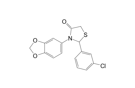 3-(Benzo[d][1,3]dioxol-5-yl)-2-(3-chlorophenyl)thiazolidin-4-one