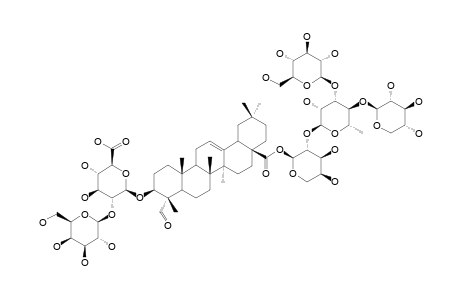 LUCYOSIDE-P;3-O-BETA-[GALACTOPYRANOSYL-(1->2)-GLUCURONOPYRANOSYL]-GYPSOGENIN-28-O-GLUCOPYRANOSYL-(1->3)-[XYLOPYRANOSYL-(1->4]-RHAMNOPYRANOSYL-(1-