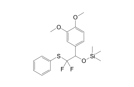 2,2-Difluoro-1-(3,4-dimethoxyphenyl)-2-phenylsulfanyl-1-trimethylsiloxyethane