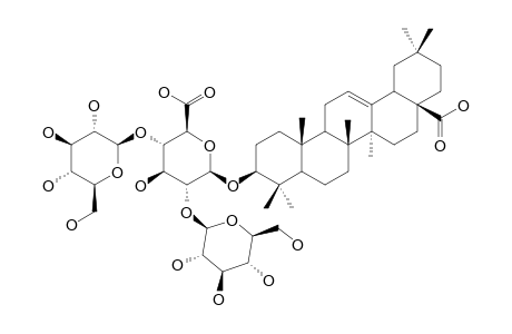 POLYSCIOSIDE-A;3-O-[BETA-D-GLUCOPYRANOSYL-(1->4)-[BETA-D-GLUCOPYRANOSYL-(1->2)]-BETA-D-GLUCURONOPYRANOSYL]-OLEANOLIC-ACID