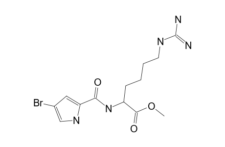 (2S)-2-[[1-(4-BROMO-1H-PYRROL-2-YL)-METHANOYL]-AMINO]-6-GUANIDINOHEXANOIC-ACID-METHYLESTER