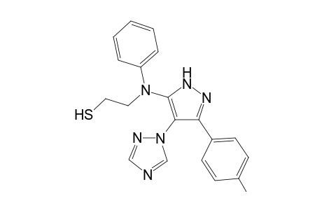 1-[5-(N-Phenyl-N-mercaptoethyl)amino-3-(p-methylphenyl)-1H-pyrazol-4-yl]-1,2,4-triazole