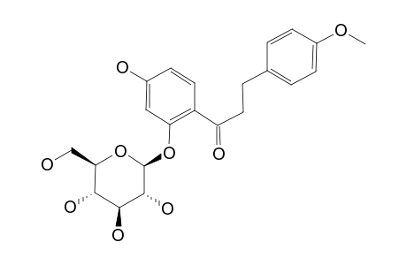 BAUHINIASIDE-A;2',4'-DIHYDROXY-4-METHOXY-DIHYDRO-CHALCONE-2'-O-BETA-D-GLUCOPYRANOSIDE