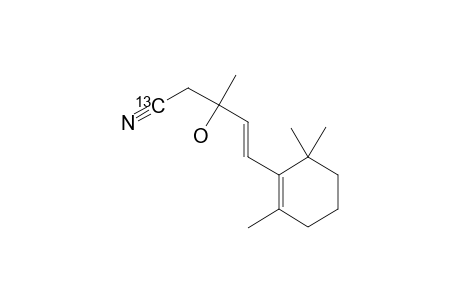 11-C(13)-BETA-IONOLYLACETONITRILE;(4E)-1-C(13)-3-METHYL-3-HYDROXY-5-(2,6,6-TRIMETHYL-1-CYCLOHEXENYL)-4-PENTENENITRILE