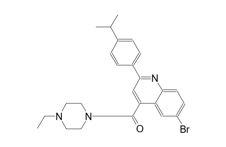 6-bromo-4-[(4-ethyl-1-piperazinyl)carbonyl]-2-(4-isopropylphenyl)quinoline