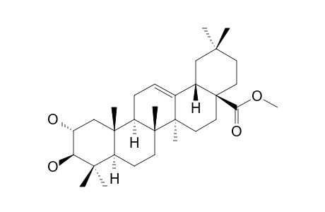 MASLINIC-ACID-METHYLESTER;2-ALPHA,3-BETA-DIHYDROXY-OLEAN-12-EN-28-OIC-ACID-METHYLESTER