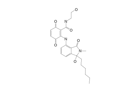 #3A;2-(1'-HEXYL-1'-HYDROXY-2'-METHYL-3-OXO-2,3-DIHYDRO-1H-ISOINDOL-4-YL-AMINO)-3,6-DIOXO-CYCLOHEXA-1,4-DIENE-CARBOXYLIC-ACID-(2''-HYDROXY-ETHYL)-AMIDE