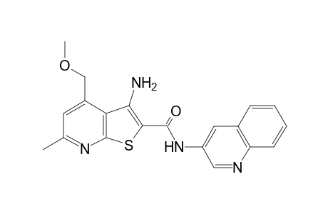 3-Amino-4-(methoxymethyl)-6-methyl-N-(3-quinolinyl)-2-thieno[2,3-b]pyridinecarboxamide