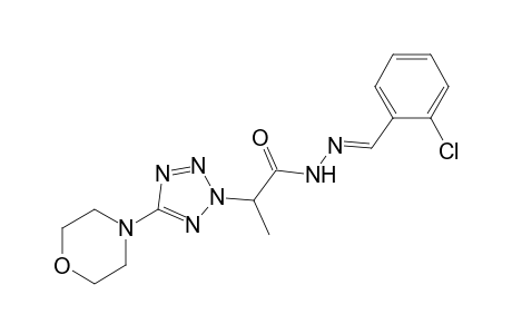 alpha-methyl-5-morpholino-2H-tetrazole-2-acetic acid, (o-chlorobenzylidene)hydrazide