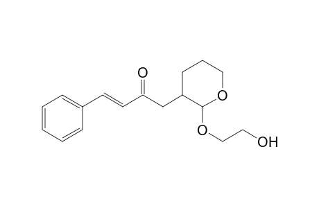 (E)-2-(2-Hydroxyethoxy)-3-(2-oxo-4-phenyl-3-butenyl)-3,4,5,6-tetrahydro-2H-pyran